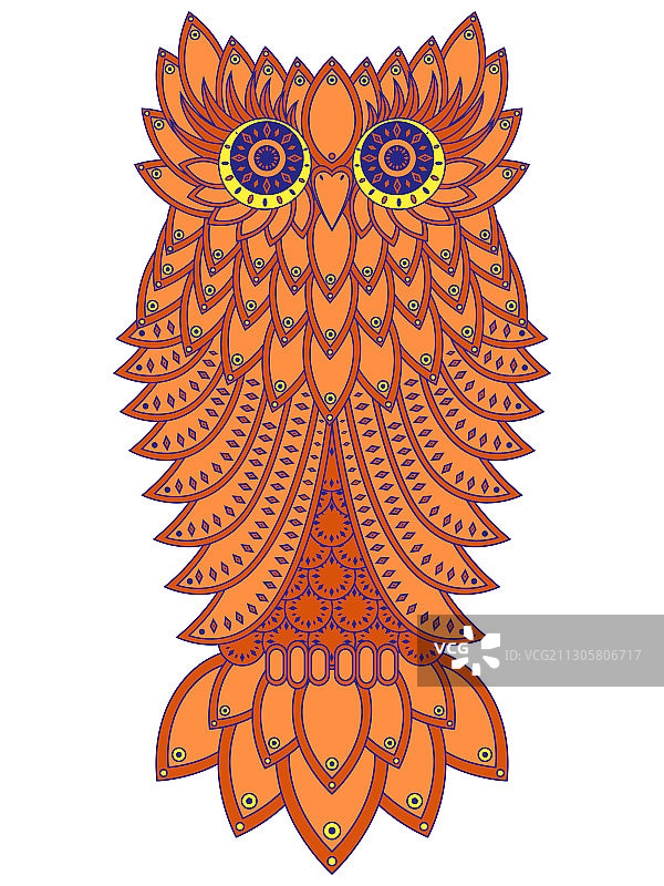 有趣的橙色猫头鹰图片素材