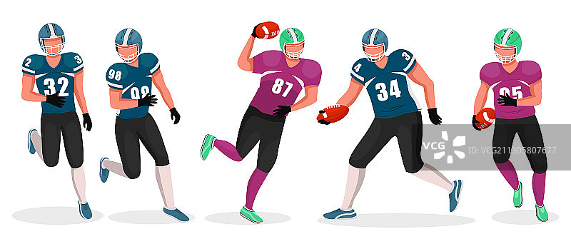 橄榄球运动员美式足球比赛图片素材