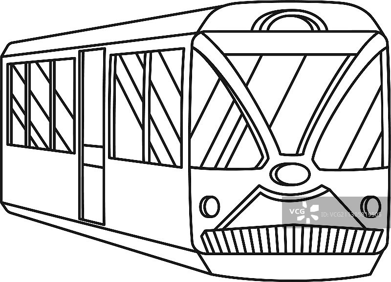 黑白手推车线条艺术图片素材