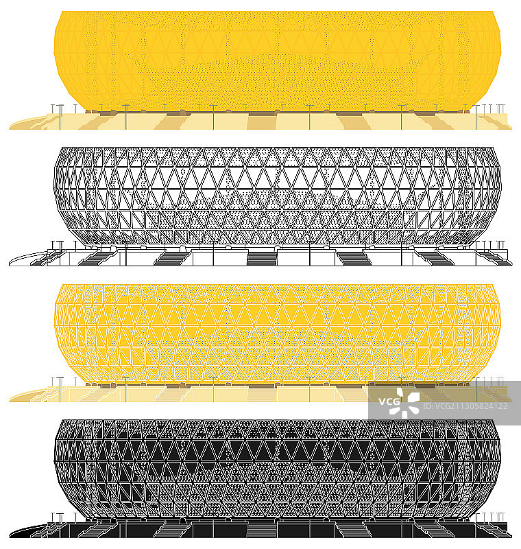 卢赛尔体育场正面图图片素材