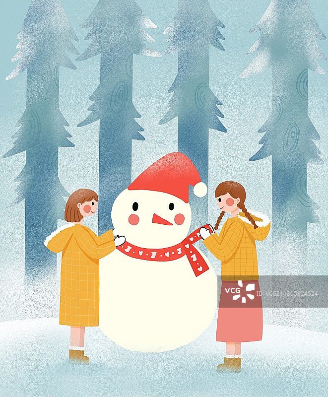 推雪人图片素材