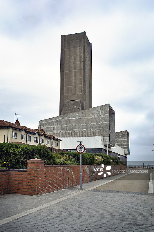 默西赛德郡威勒尔的Kingsway隧道通风井图片素材
