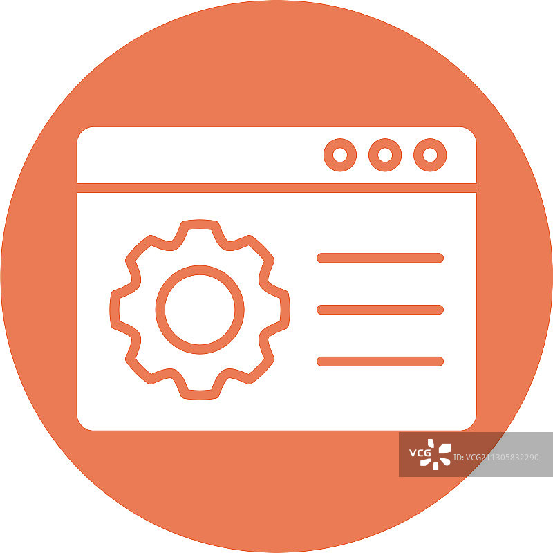 带有齿轮线条风格的网页模板图片素材