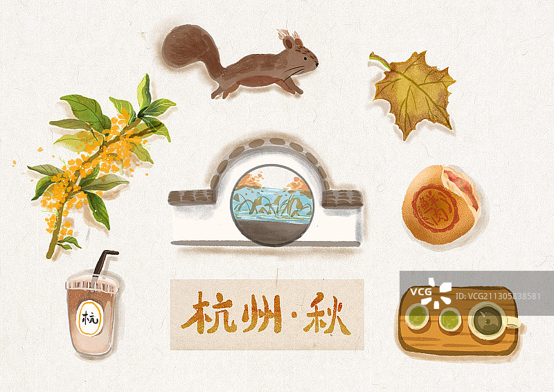 杭州秋色图片素材
