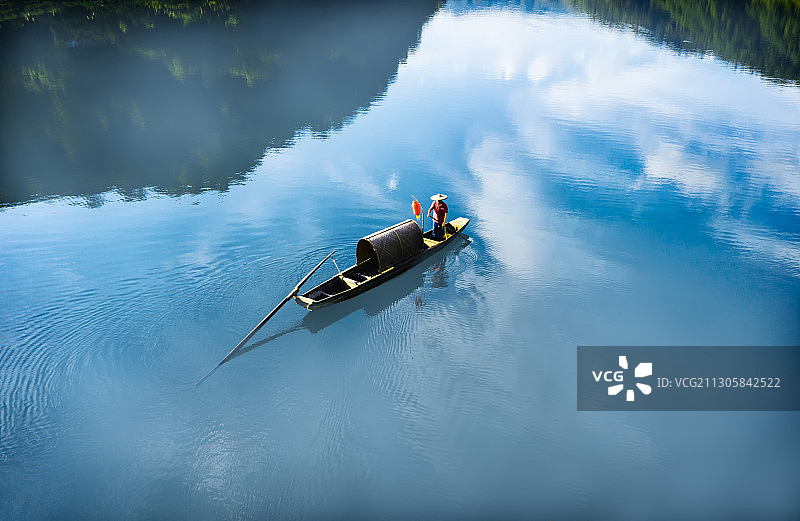 水天一色图片素材