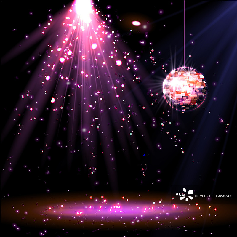带灯光的迪斯科舞厅背景图片素材