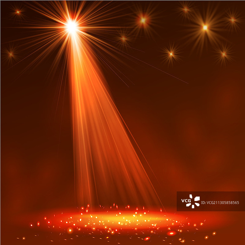 带烟雾的舞台聚光灯图片素材