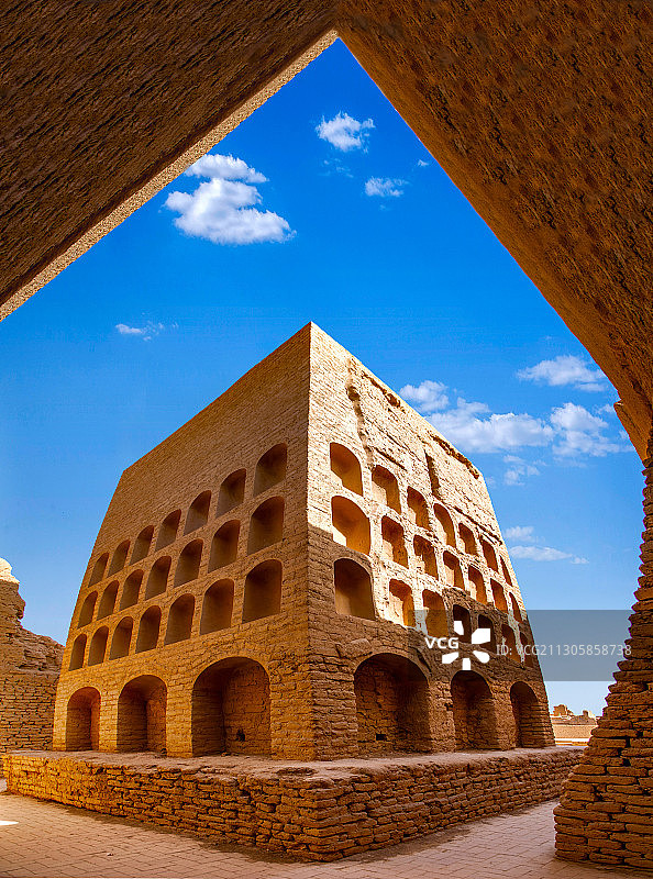 新疆吐鲁番市高昌故城“可汗堡”遗址图片素材