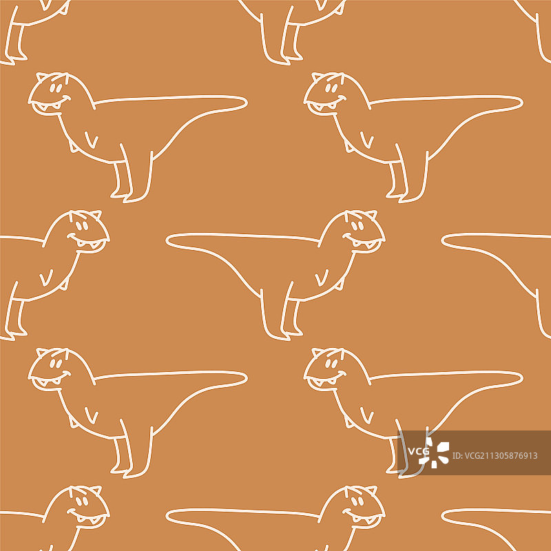 简单食肉牛龙无缝背景图片素材