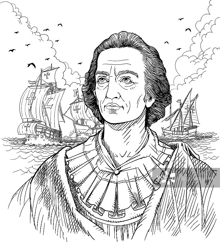 克里斯托弗·哥伦布肖像图片素材