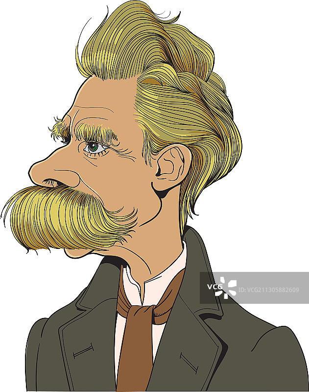 尼采卡通图片素材