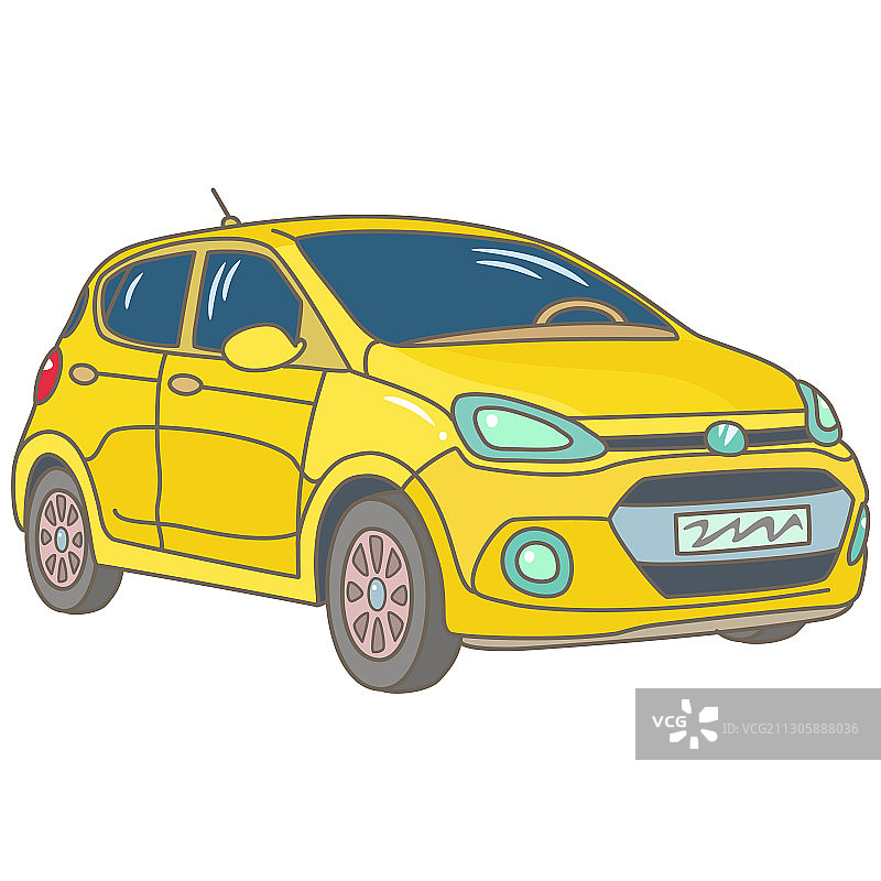 黄色汽车图片素材