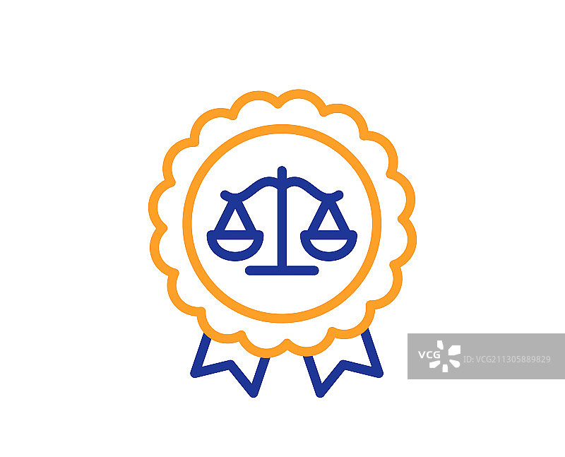 天平线条图标，正义裁决标志图片素材