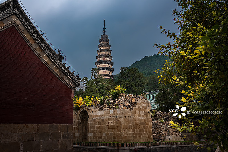 灵岩寺古塔图片素材