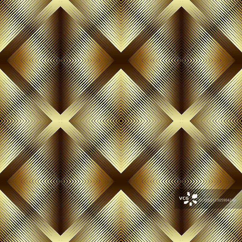 纹理金色3D线条无缝图案图片素材