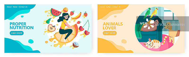 水果与健康饮食，快乐的宠物主人图片素材