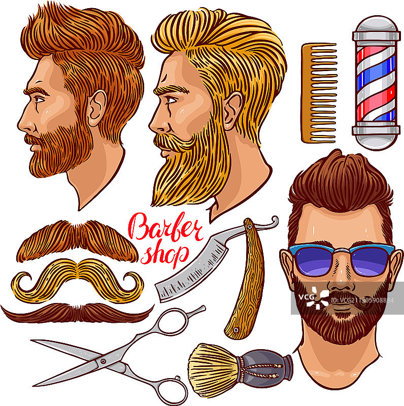 彩色美发配饰图片素材