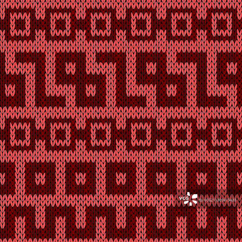 红色调几何针织无缝图案图片素材