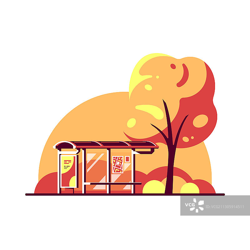 巴士站图片素材