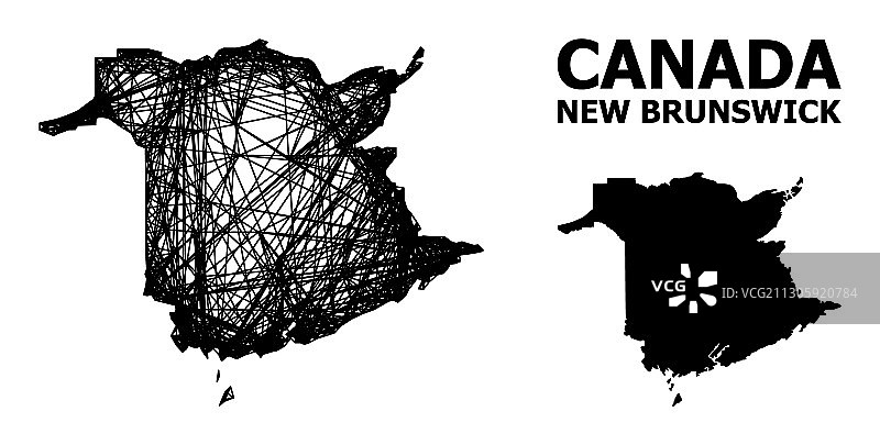 新不伦瑞克省Web地图图片素材