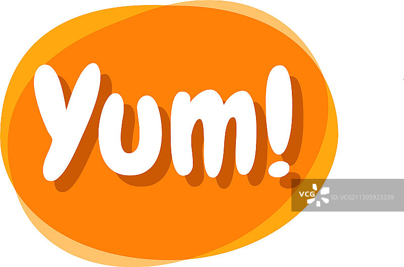 语音气泡中的YUM文本图片素材