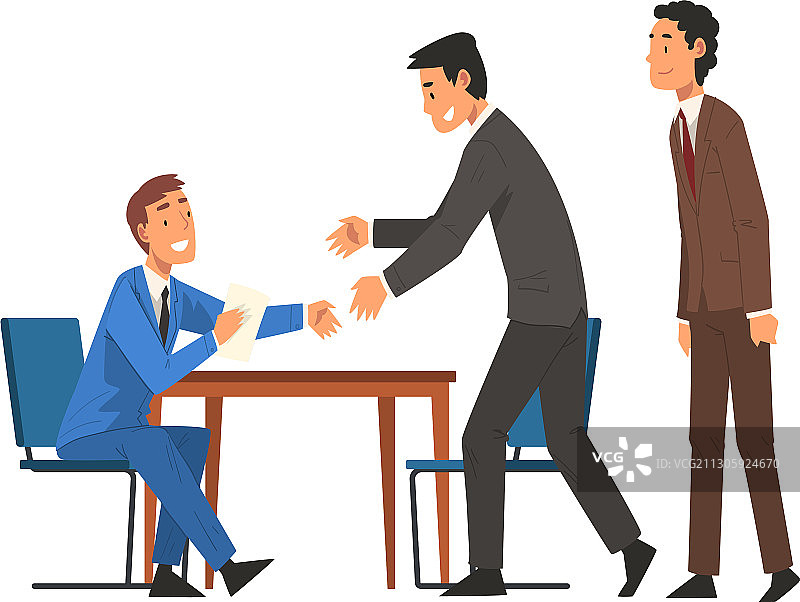 成功的商务伙伴会谈图片素材