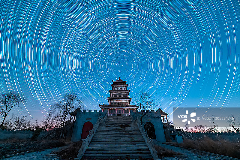 齐王阁星空图片素材