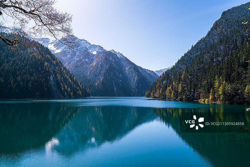 九寨沟镜海图片素材