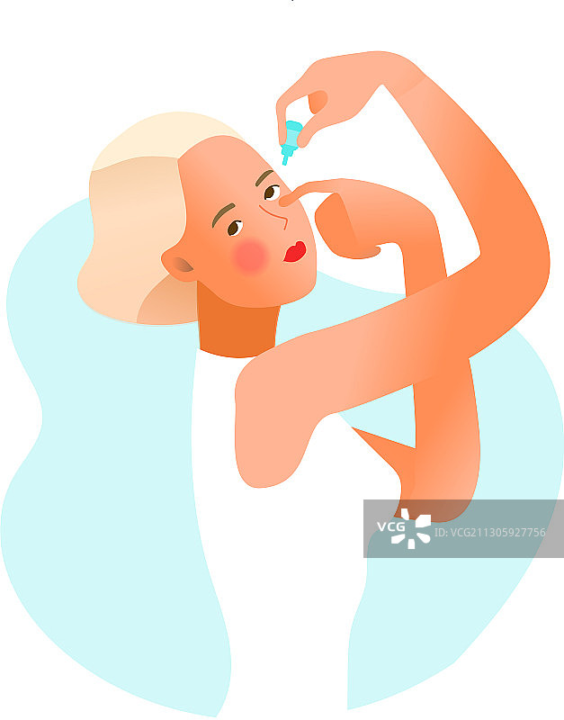 滴眼液缓解干眼症图片素材