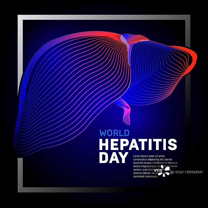 人体肝脏抽象3D几何线条图片素材