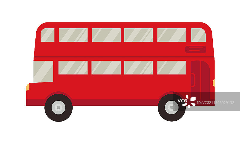 伦敦红色双层巴士穿梭图标图片素材