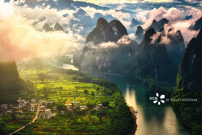 广西桂林山水图片素材