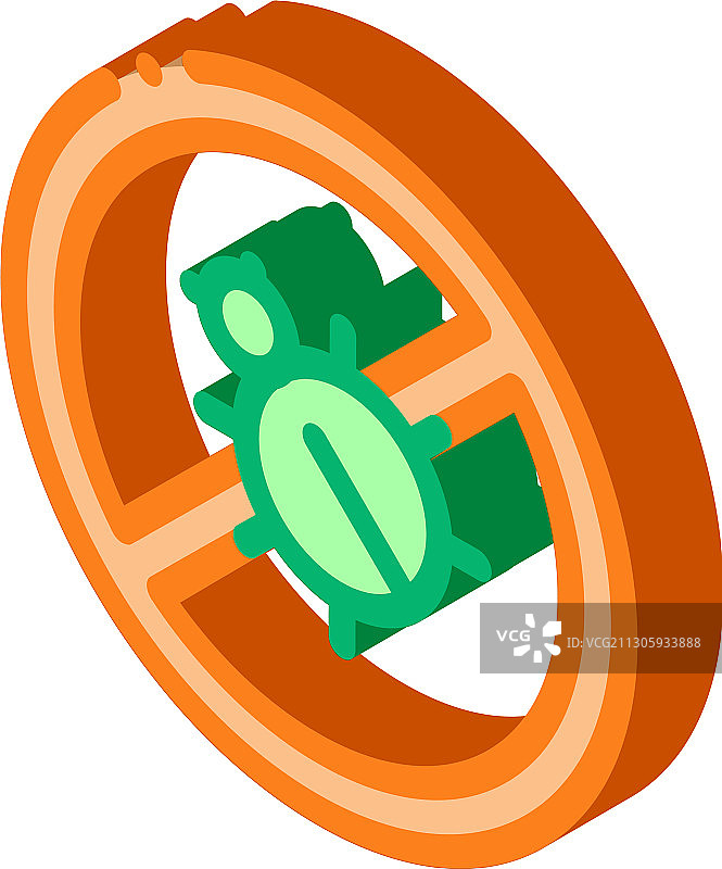 防床垫虫2.5D图标图片素材