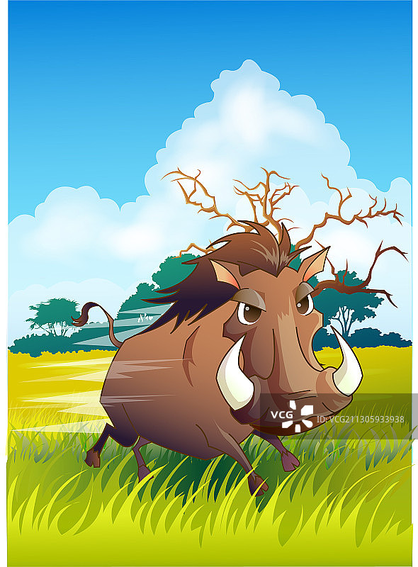 卡通野猪图片素材