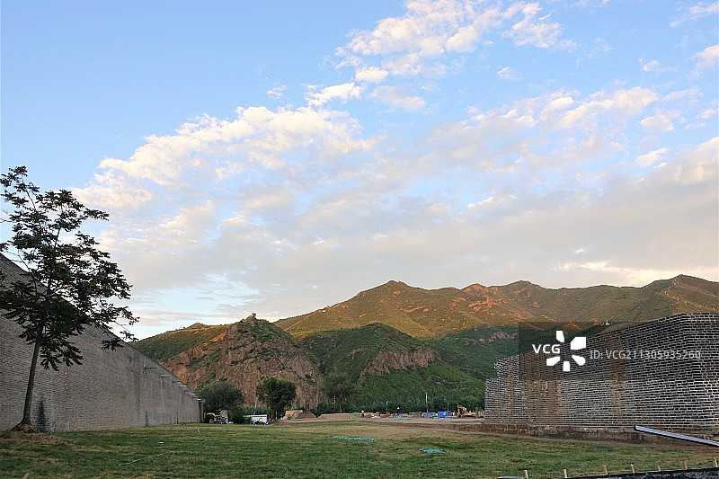 大境门晚霞图片素材