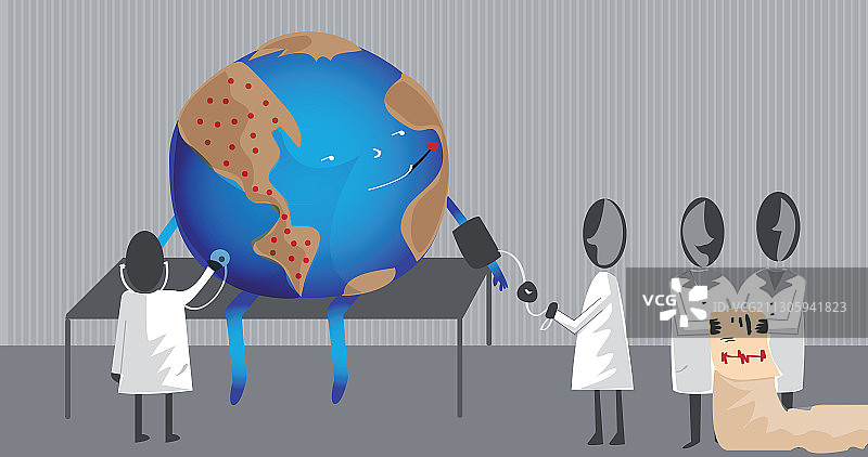 环保对话插画图片素材