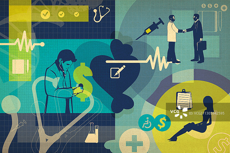 医疗保健插画图片素材