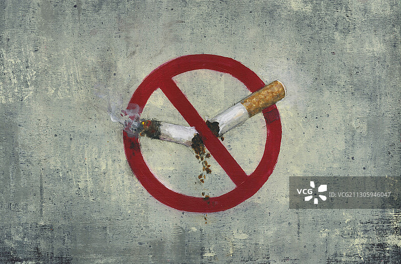 禁止吸烟标志插画图片素材