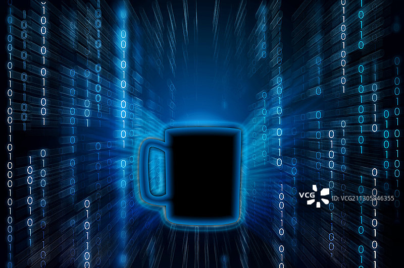 互联网咖啡插画图片素材