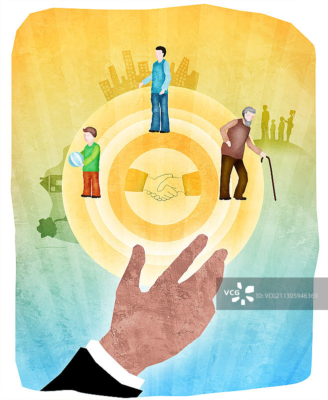 人寿保险插画图片素材