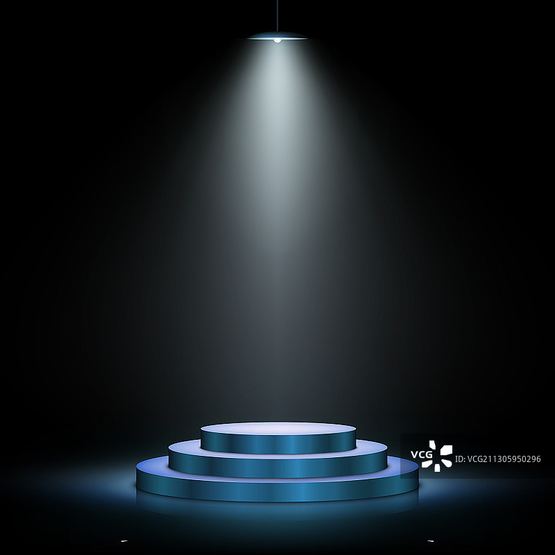 带有颁奖照明场景的领奖台图片素材