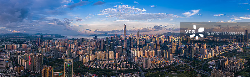 深圳福田区商务CBD全景图片素材