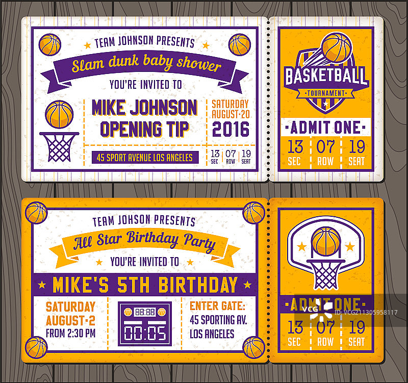 篮球票模板图片素材