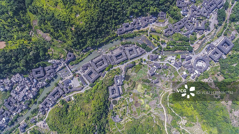 世界瑰宝世界文化遗产福建土楼图片素材