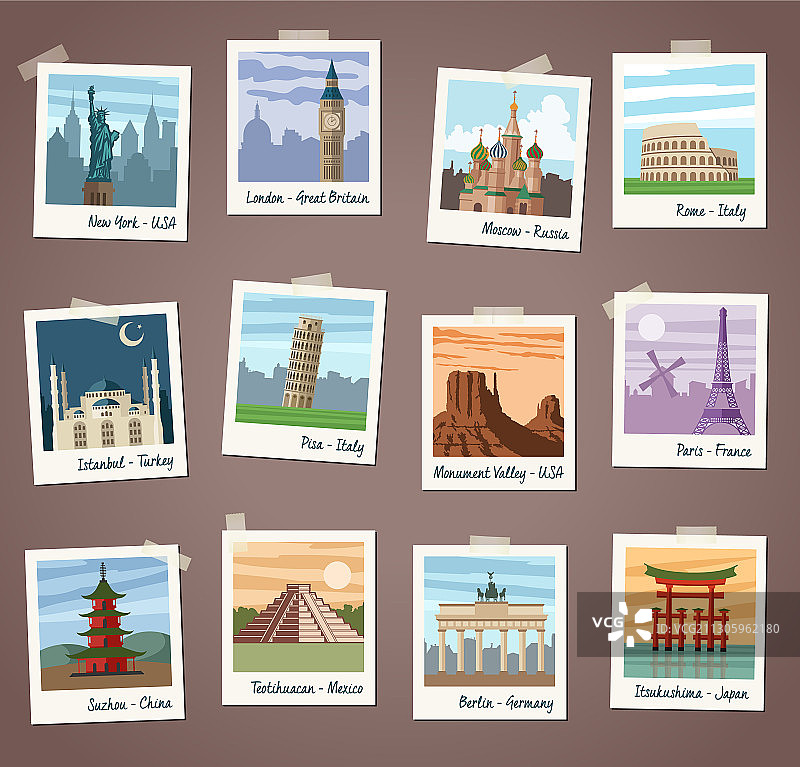 旅行照片集图片素材