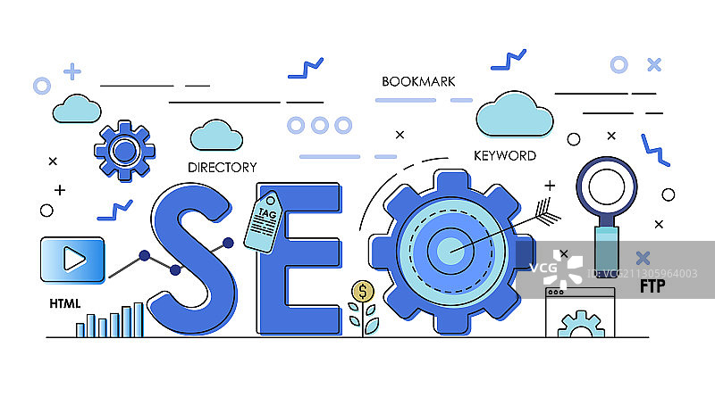 SEO概念banner图片素材