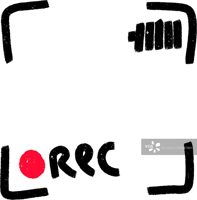 摄像机取景器叠加层手绘效果图片素材