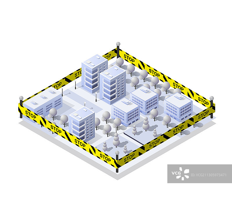 被封锁的城市图片素材