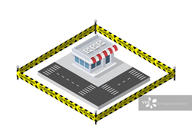 因疫情而隔离的城市图片素材