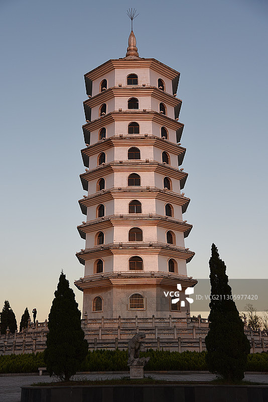 云南师宗县文笔塔图片素材